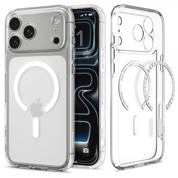 Spigen iPhone 17 Pro Max Deksel Ultra Hybrid MagFit Clear White