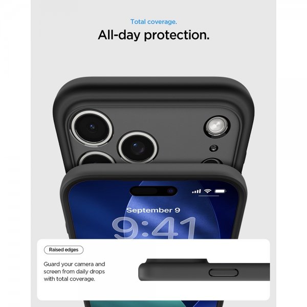 Spigen iPhone 17 Pro Max Deksel Ultra Hybrid MagFit Frost Black Orange