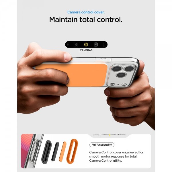 Spigen iPhone 17 Pro Max Deksel Ultra Hybrid T MagFit Glossy Orange