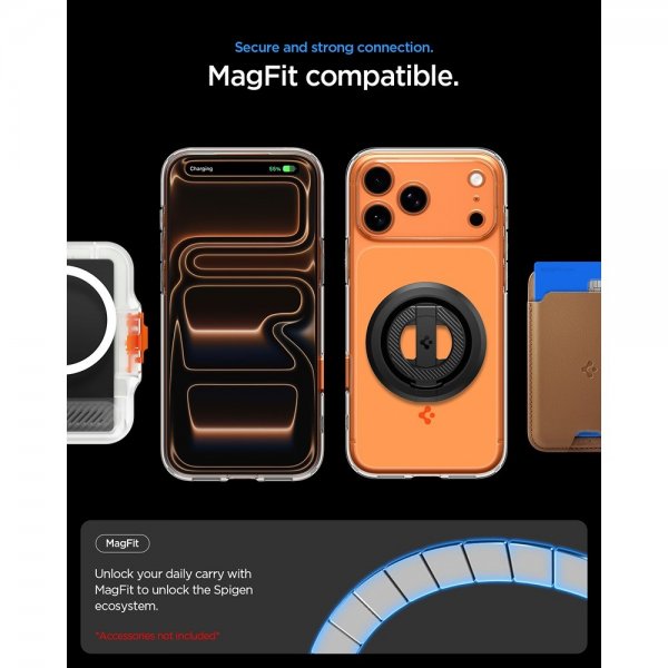 Spigen iPhone 17 Pro Max Deksel Ultra Hybrid T MagFit Glossy Orange