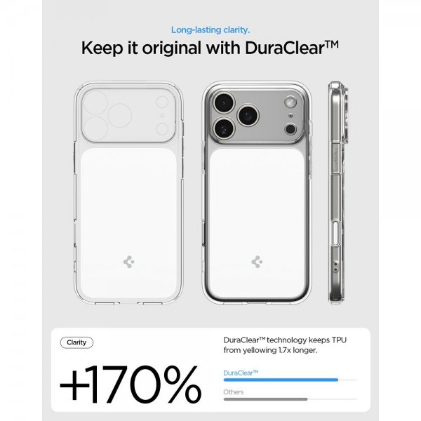Spigen iPhone 17 Pro Max Deksel Ultra Hybrid T MagFit Glossy White