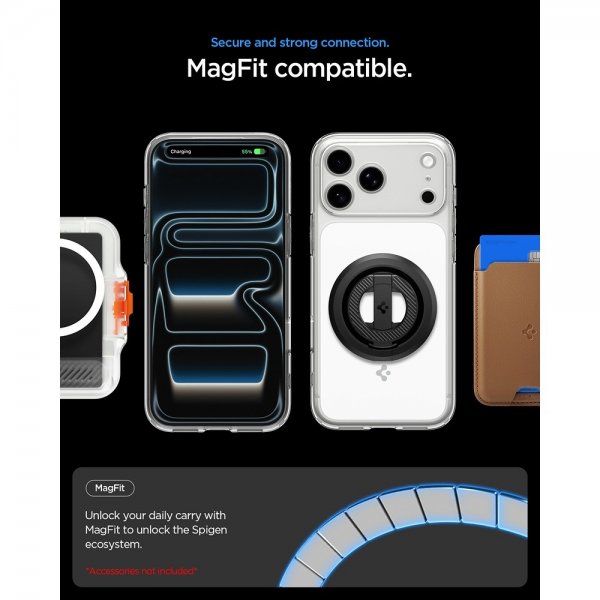 Spigen iPhone 17 Pro Max Deksel Ultra Hybrid T MagFit Glossy White