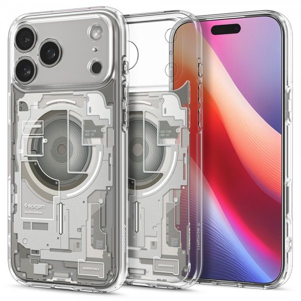 Spigen iPhone 17 Pro Max Deksel Ultra Hybrid Zero One MagFit Natural Titanium