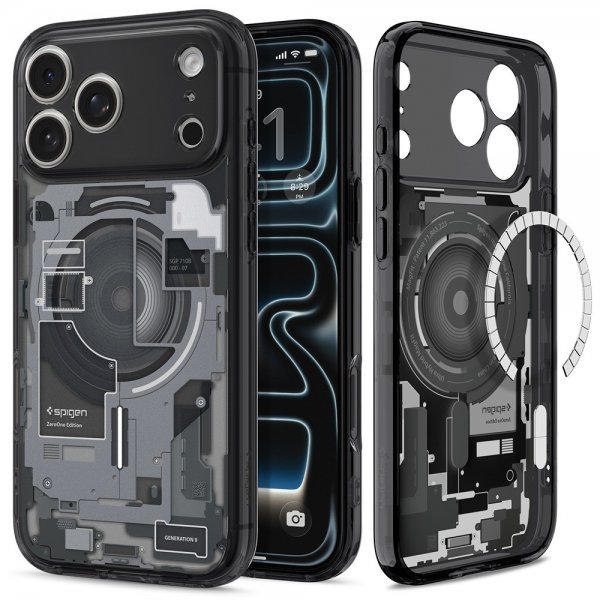 Spigen iPhone 17 Pro Max Deksel Ultra Hybrid Zero One MagFit Svart