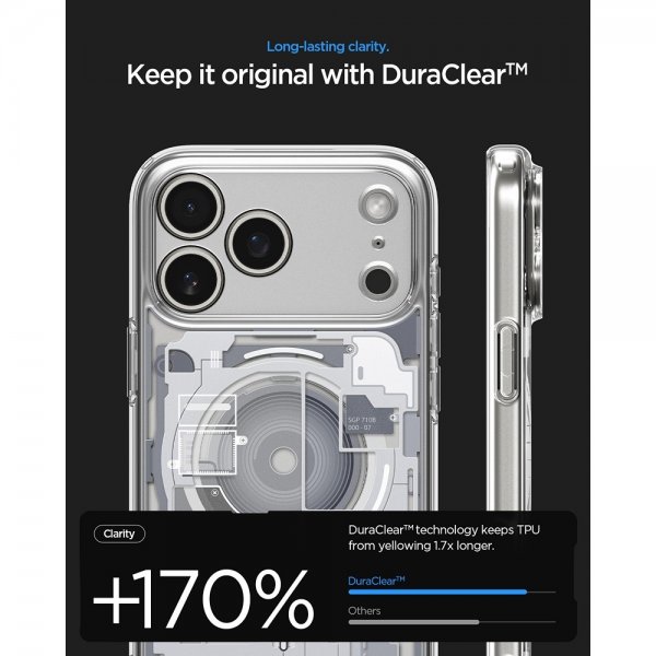 Spigen iPhone 17 Pro Max Deksel Ultra Hybrid Zero One MagFit Hvit