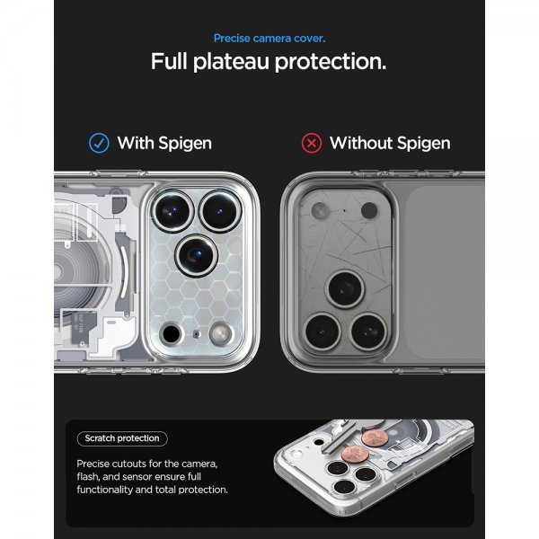 Spigen iPhone 17 Pro Max Deksel Ultra Hybrid Zero One MagFit Hvit