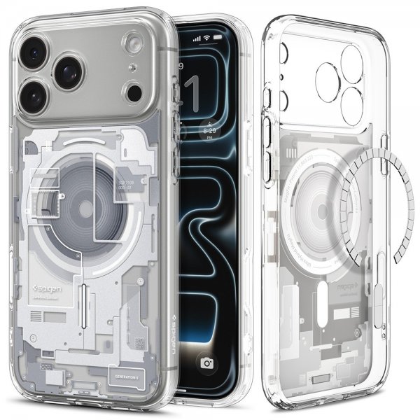 Spigen iPhone 17 Pro Max Deksel Ultra Hybrid Zero One MagFit Hvit