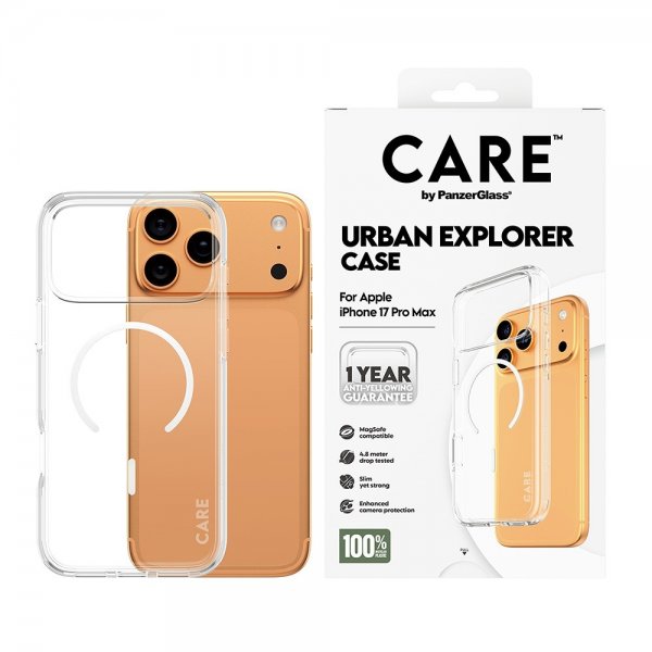 CARE by PanzerGlass iPhone 17 Pro Max Deksel Urban Explorer MagSafe Hvit