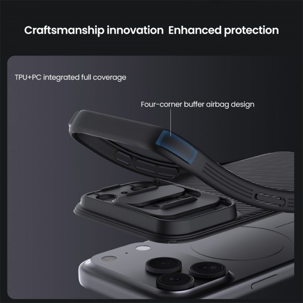 Nillkin iPhone 17 Pro Deksel CamShield Pro MagSafe Svart