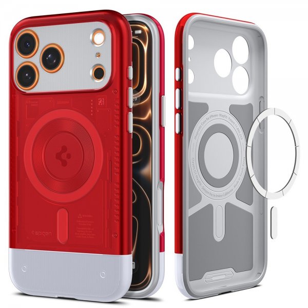 Spigen iPhone 17 Pro Deksel Classic C1 MagFit Ruby