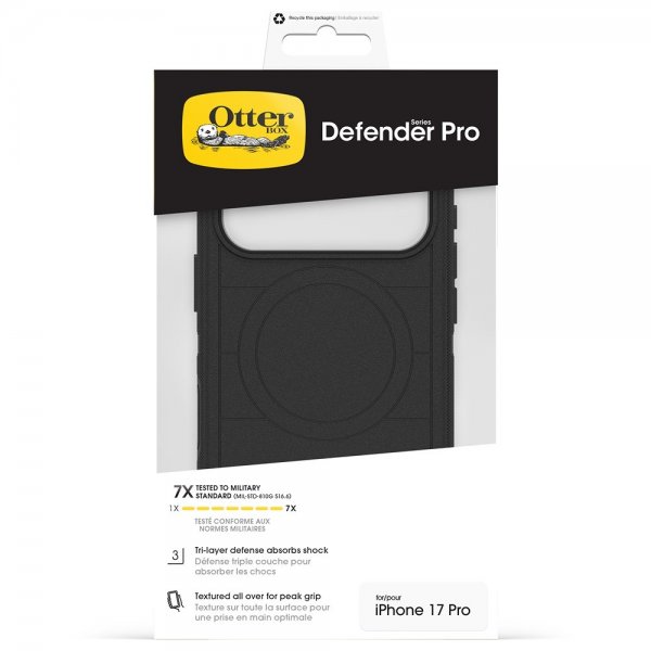 Otterbox iPhone 17 Pro Deksel Defender Pro MagSafe Svart