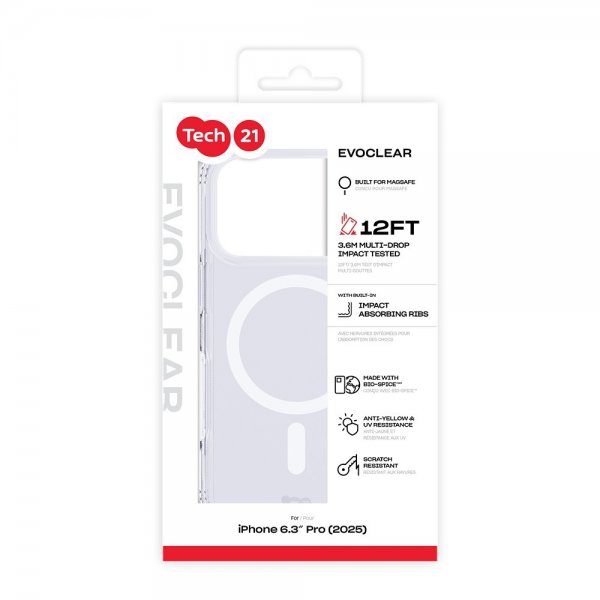 Tech21 iPhone 17 Pro Deksel EvoClear MagSafe Transparent