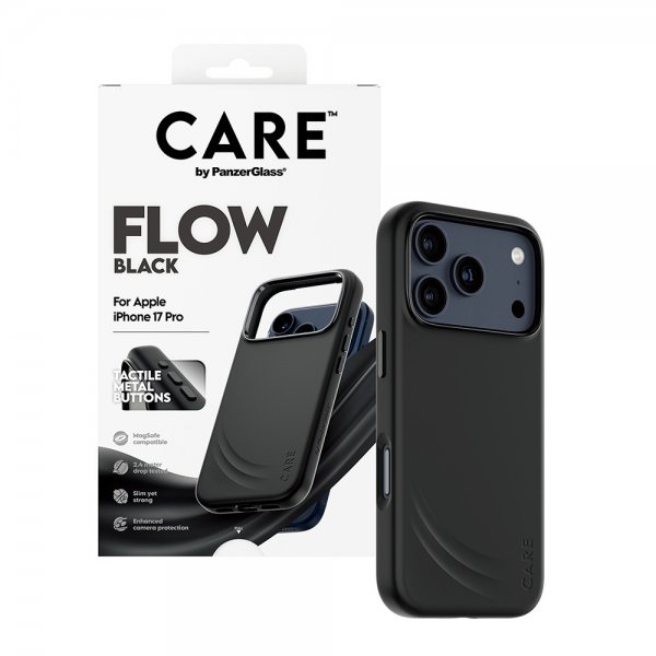 CARE by PanzerGlass iPhone 17 Pro Deksel Flow MagSafe Svart
