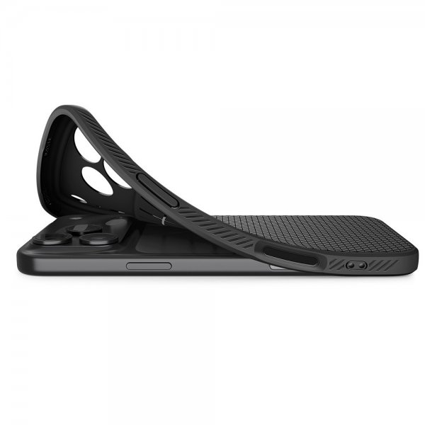Spigen iPhone 17 Pro Deksel Liquid Air Matte Black