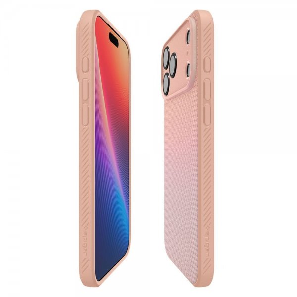 Spigen iPhone 17 Pro Max Deksel Liquid Air Titanium Pink