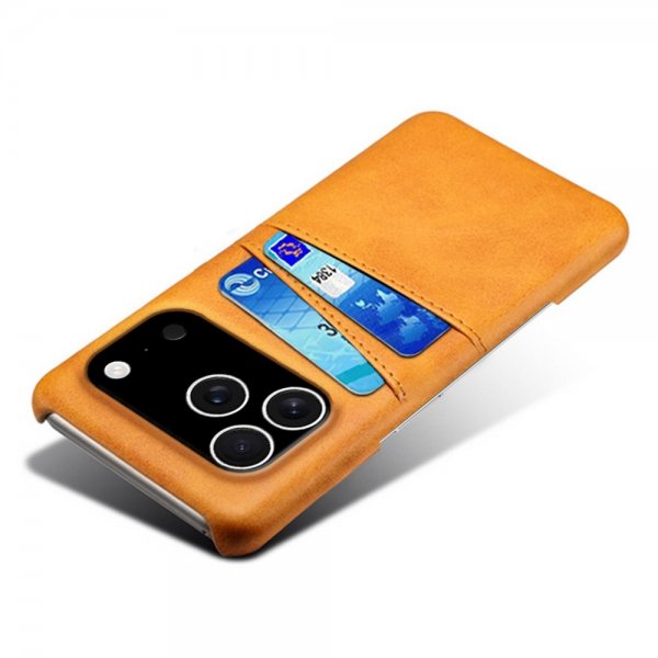 iPhone 17 Pro Deksel med To Kortlommer Lysebrun