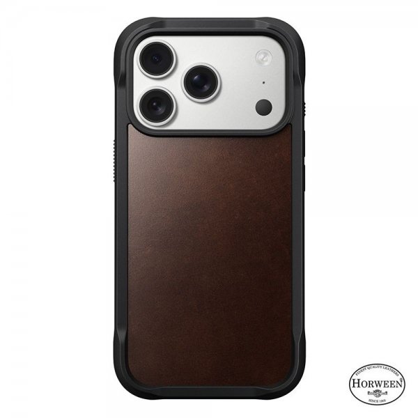 Nomad iPhone 17 Pro Deksel Modern Leather Case Horween Rustic Brown
