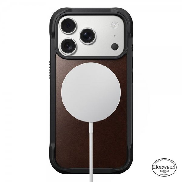 Nomad iPhone 17 Pro Deksel Modern Leather Case Horween Rustic Brown