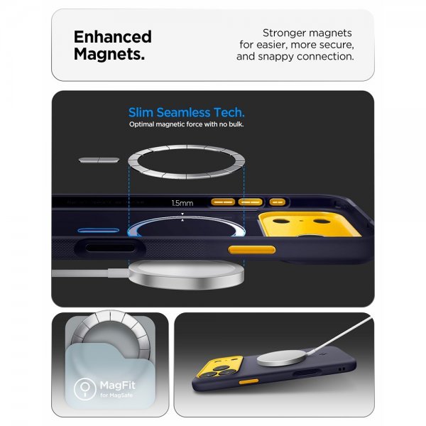Spigen iPhone 17 Pro Deksel Nano Pop MagFit Blueberry Navy