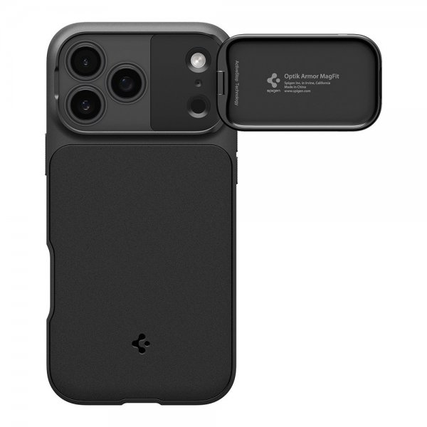 Spigen iPhone 17 Pro Deksel Optik Armor MagFit Svart