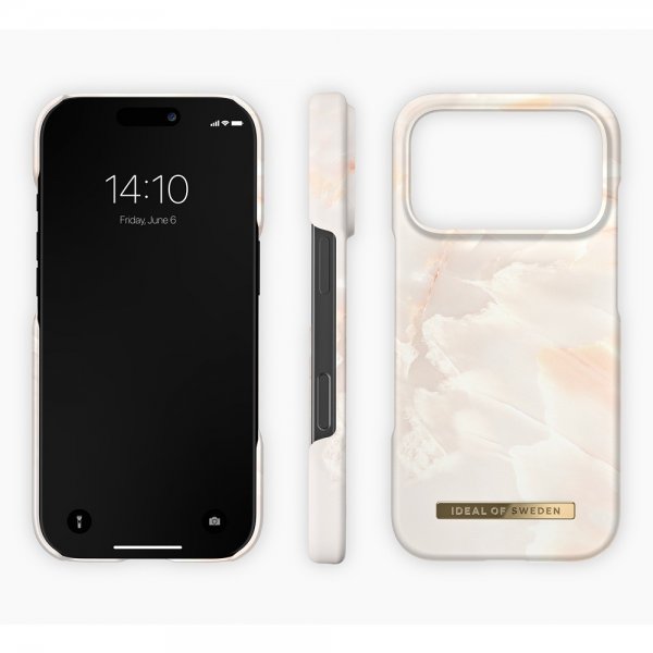 Ideal of Sweden iPhone 17 Pro Deksel Printed Case MagSafe Rose Pearl Marble
