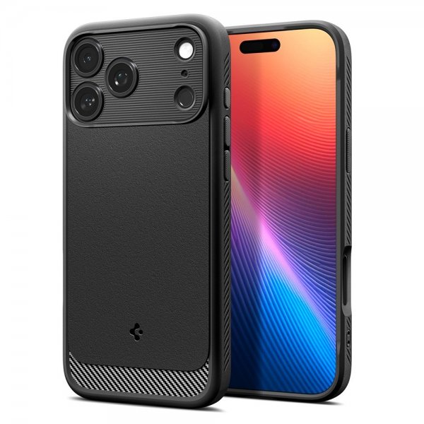 Spigen iPhone 17 Pro Deksel Rugged Armor MagFit Matte Black