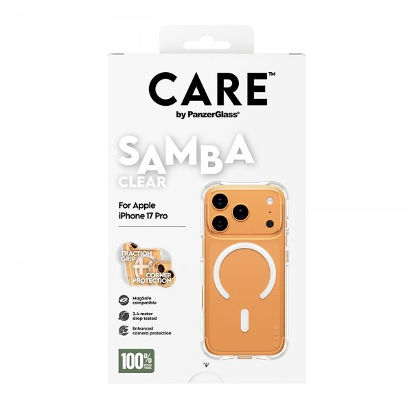 CARE by PanzerGlass iPhone 17 Pro Deksel Samba MagSafe Transparent