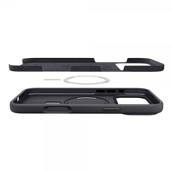 Spigen iPhone 17 Pro Deksel Silicone Fit MagFit Svart