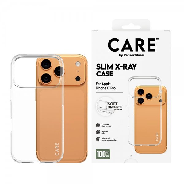 CARE by PanzerGlass iPhone 17 Pro Deksel Slim X-Ray Transparent