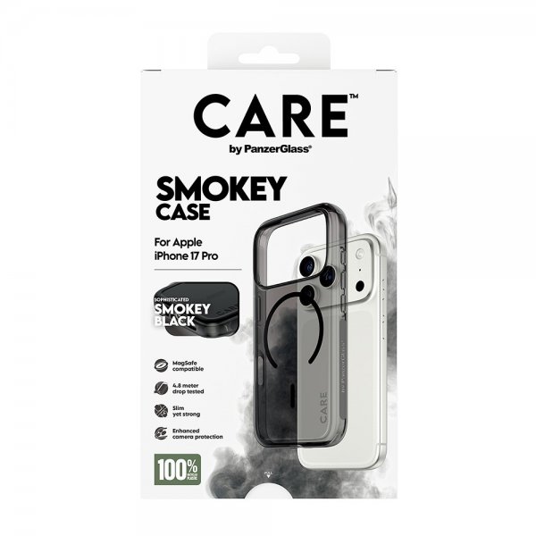 CARE by PanzerGlass iPhone 17 Pro Deksel Smokey MagSafe Svart