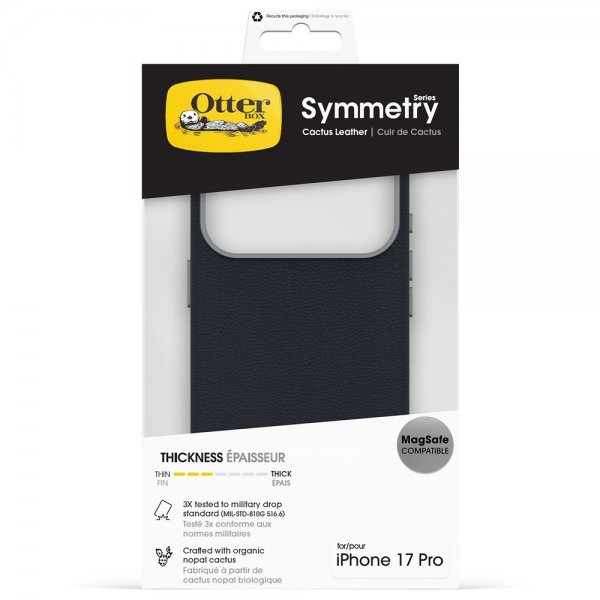 Otterbox iPhone 17 Pro Deksel Symmetry Cactus Leather MagSafe Blue Sentiment