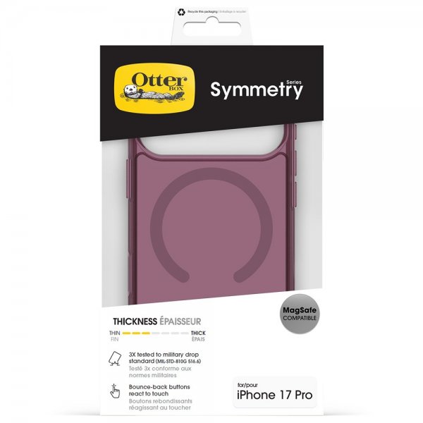 Otterbox iPhone 17 Pro Deksel Symmetry Clear MagSafe Purple Mystery