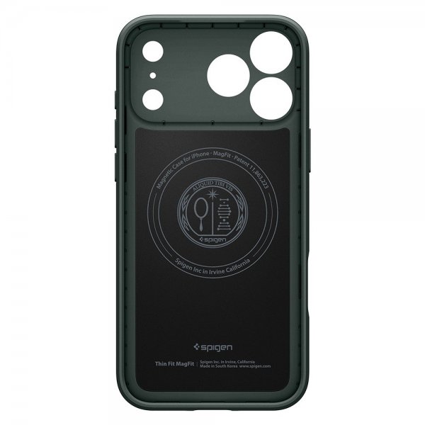 Spigen iPhone 17 Pro Deksel Thin Fit MagFit Abyss Green