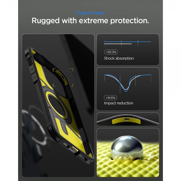 Spigen iPhone 17 Pro Deksel Tough Armor T MagFit Gunmetal