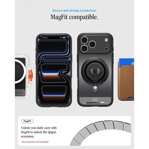 Spigen iPhone 17 Pro Deksel Ultra Hybrid Classic MagFit Svart