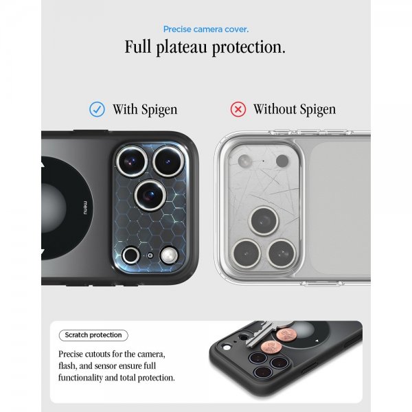Spigen iPhone 17 Pro Deksel Ultra Hybrid Classic MagFit Svart