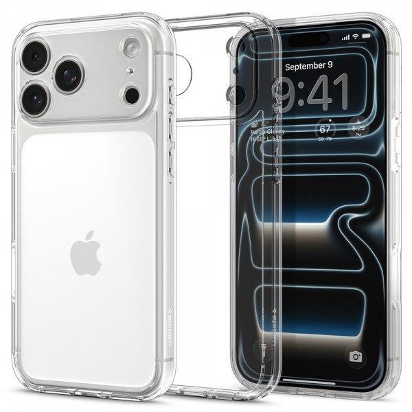 Spigen iPhone 17 Pro Deksel Ultra Hybrid Crystal Clear