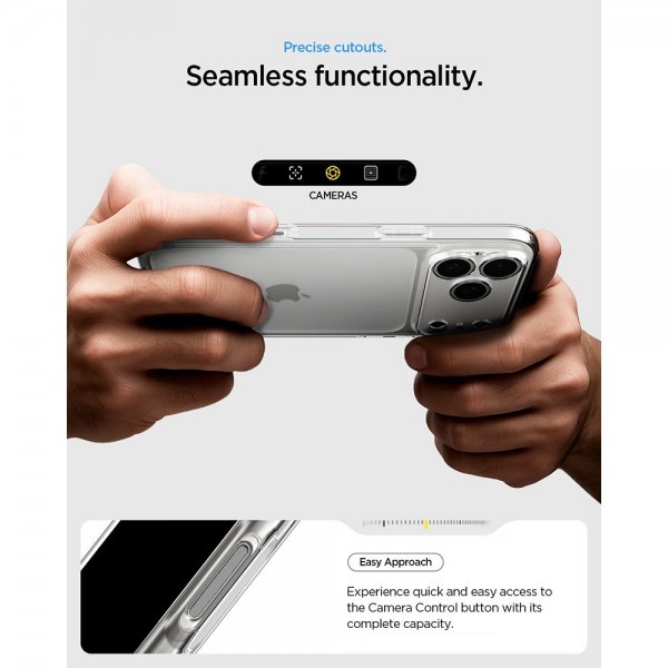 Spigen iPhone 17 Pro Deksel Ultra Hybrid Crystal Clear