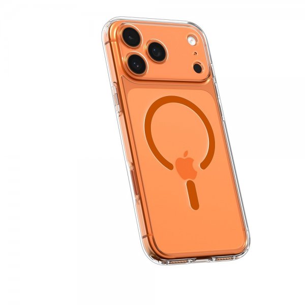 Spigen iPhone 17 Pro Deksel Ultra Hybrid MagFit Clear Orange