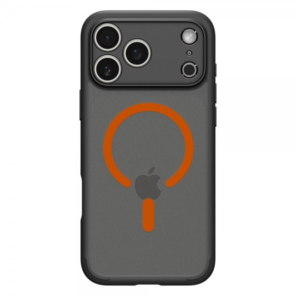 Spigen iPhone 17 Pro Deksel Ultra Hybrid MagFit Frost Black Orange