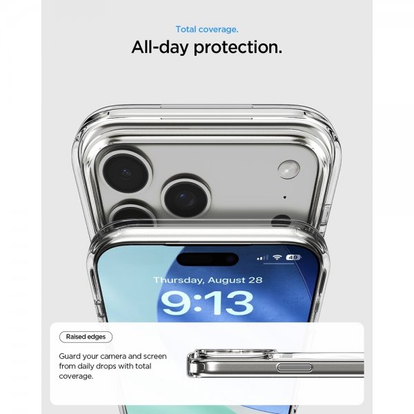 Spigen iPhone 17 Pro Deksel Ultra Hybrid S MagFit Clear White