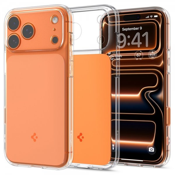 Spigen iPhone 17 Pro Deksel Ultra Hybrid T MagFit Glossy Orange