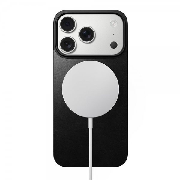 Nomad iPhone 17 Pro Skin Mag Leather Back Svart