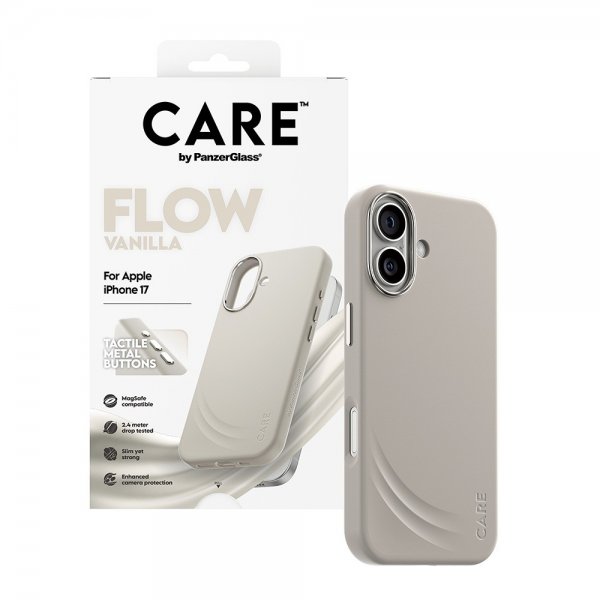 CARE by PanzerGlass iPhone 17 Deksel Flow MagSafe Vanilla
