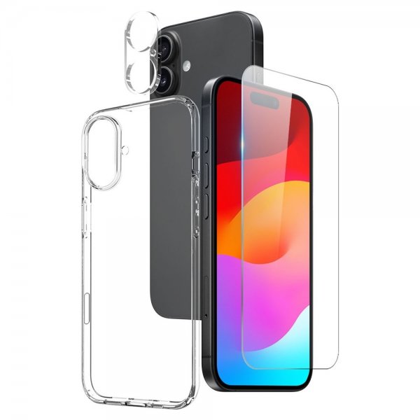 Northjo iPhone 17 Deksel med Skjermbeskytter og Kamerabeskytter 3-i-1
