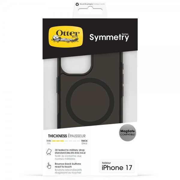 Otterbox iPhone 17 Deksel Symmetry Clear MagSafe Black Mist