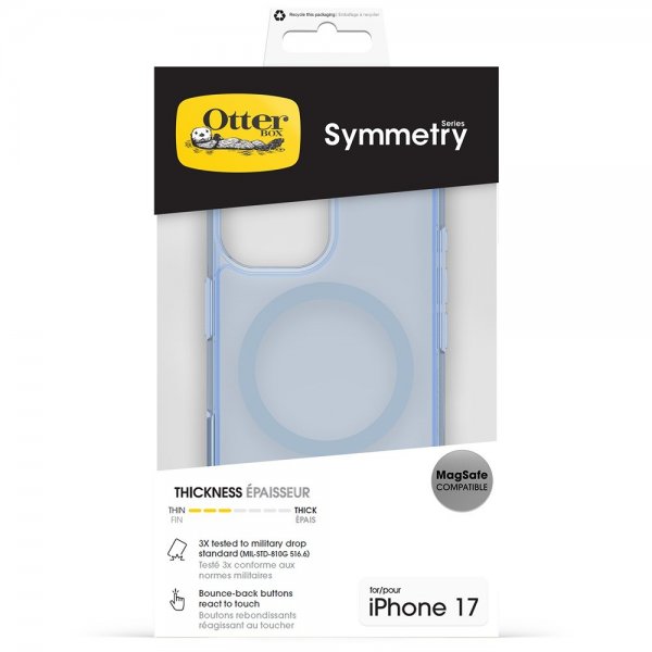 Otterbox iPhone 17 Deksel Symmetry Clear MagSafe Blue Bliss