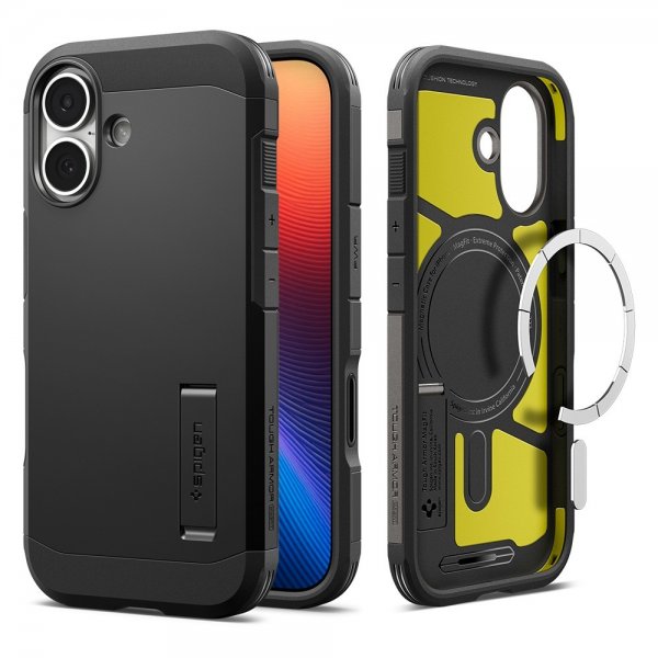 Spigen iPhone 17 Deksel Tough Armor T MagFit Svart
