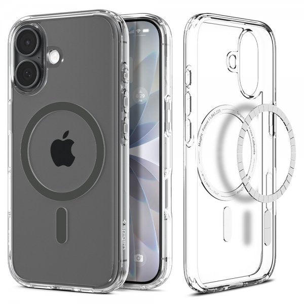 Spigen iPhone 17 Deksel Ultra Hybrid MagFit Clear Graphite