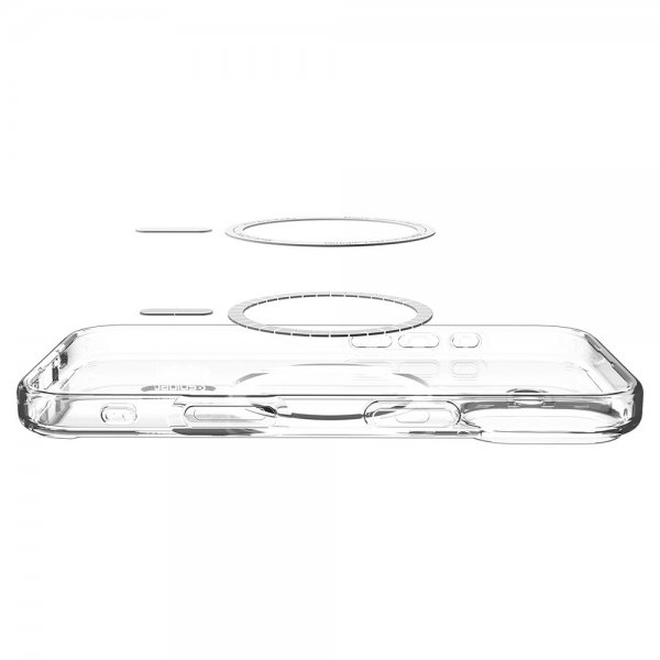 Spigen iPhone 17 Deksel Ultra Hybrid MagFit Clear Graphite